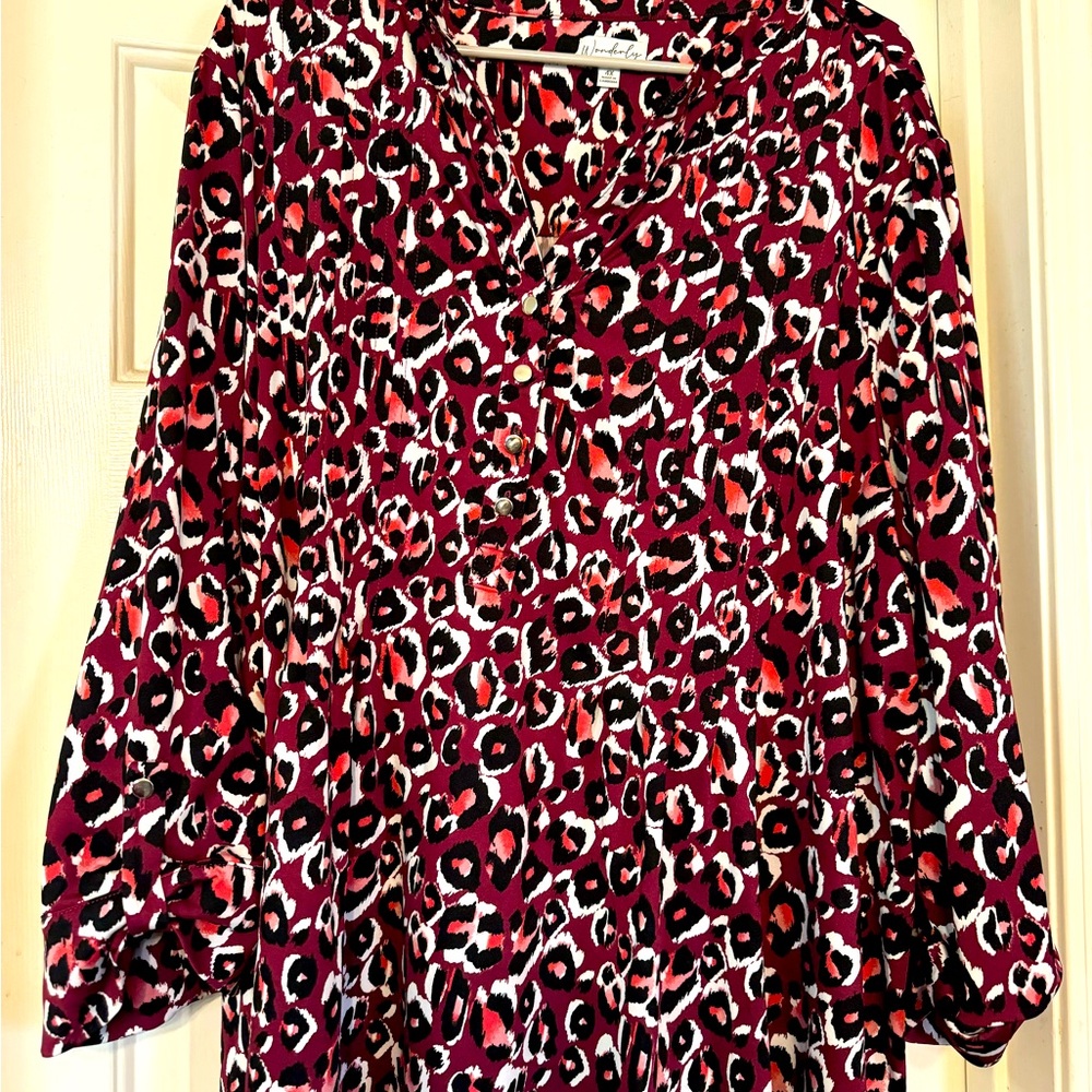 Cheetah print blouse